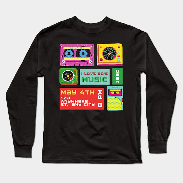 Retro music Long Sleeve T-Shirt by Humorous 